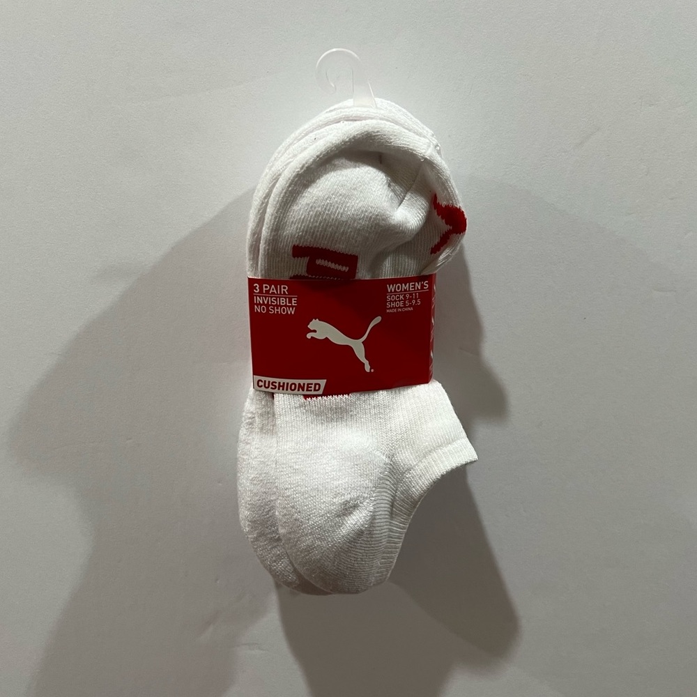 Puma, Women’s No Show, Cushioned Socks, 3 Pack